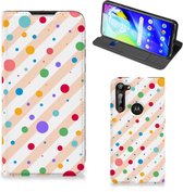 Leuk Hoesje Motorola Moto G8 Power Smart Cover Dots