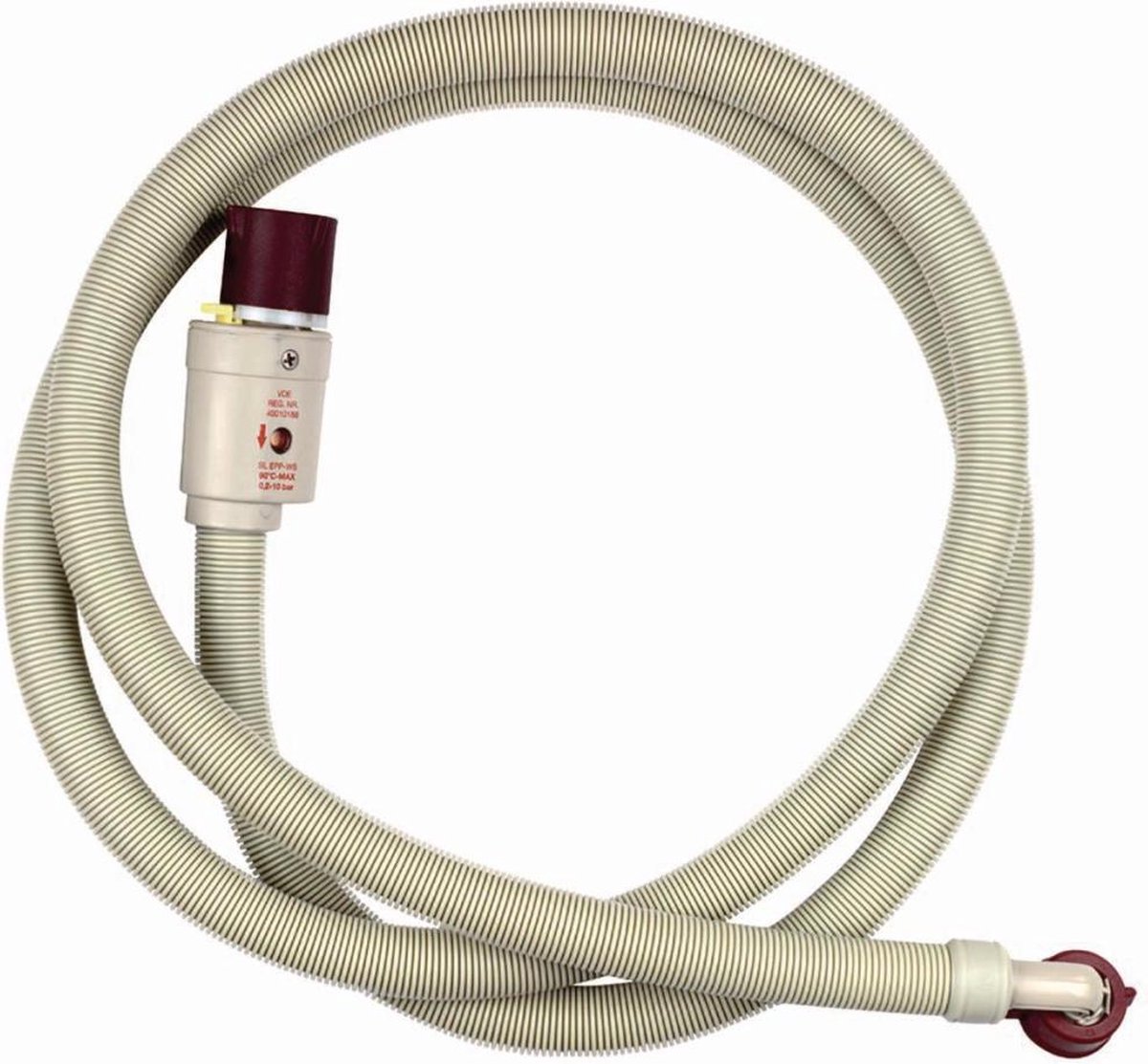 WPRO 481953028925 Toevoerslang Met Waterslot 3/4'' Recht - 3/4'' Gehoekt 90 °c 1.50 M
