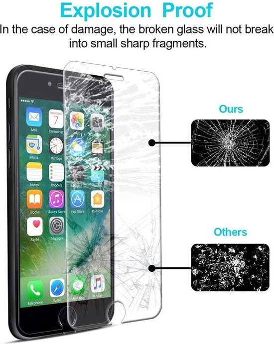 Apple iPhone 6 / 6S Screen Protector Glas - Protecteur d'écran en Tempered Glass trempé - 3x