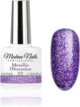 Modena Nails Gellak Metallic Obsession - 02 - 7,3ml. - Metallic glitter - Glitters - Gel nagellak