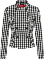 Collectif Lorrina Gingham 60's Jasje Zwart Wit