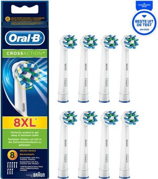 schending Wat vervolgens Oral-B Cross Action EB50 - 8 stuks voordeelverpakking -opzetborstels |  bol.com