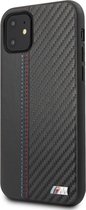 iPhone 12 Pro Max Backcase hoesje - BMW - Effen Zwart - Kunstleer