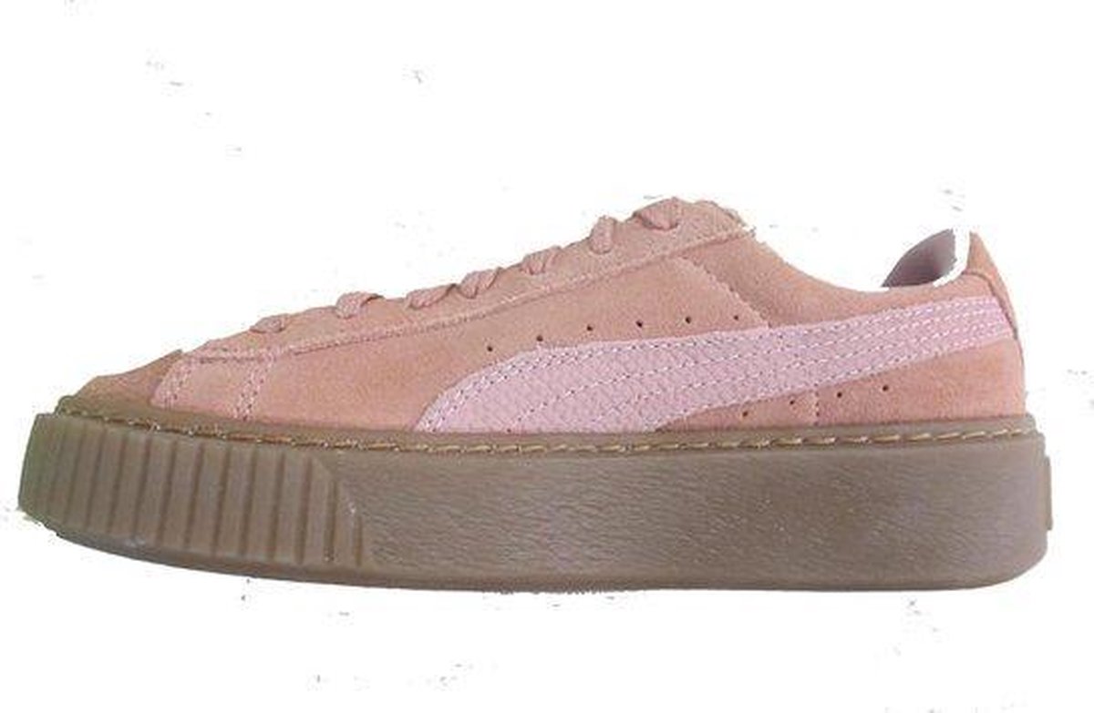 puma suede platform roze