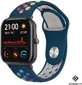 Siliconen Smartwatch bandje - Geschikt voor  Xiaomi Amazfit GTS sport band - kleurrijk dennengroen - Strap-it Horlogeband / Polsband / Armband
