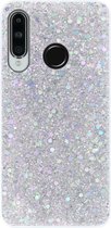 ADEL Premium Siliconen Back Cover Softcase Hoesje Geschikt voor Huawei P30 Lite - Bling Bling Glitter Zilver