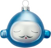 Luckyboysunday Kerstbal Balthazar 6,5 X 8,1 Cm Glas Blauw/zilver