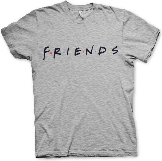 Friends Heren Tshirt -M- Logo Grijs