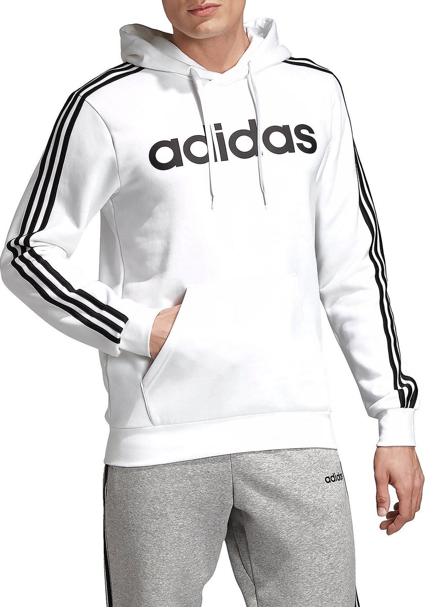 Adidas Essentials 3-Stripes Pullover Trui / Hoodie - Wit Heren - Maat XXL |  bol.com
