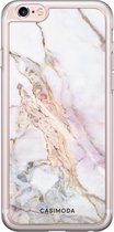 iPhone 6/6S hoesje siliconen - Parelmoer marmer | Apple iPhone 6/6s case | TPU backcover transparant