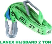 Lanex Hijsband 2 ton - 01 meter - groen