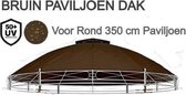 ElJardin - Waterdicht dak - Rond - 350 cm paviljoen Bruin