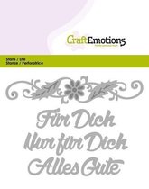 CraftEmotions Mal Text - Fur dich Duits  Card 11x9cm