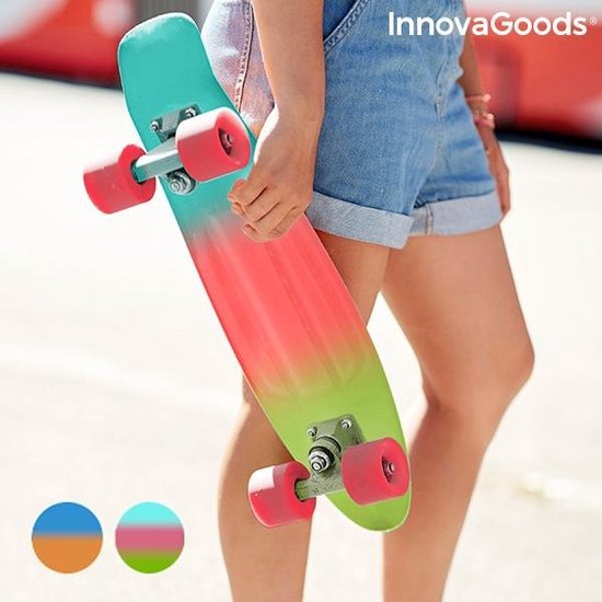 systematisch Laatste Snel InnovaGoods Mini Cruiser Skateboard (4 Wieltjes) - Oranje Blauw | bol.com