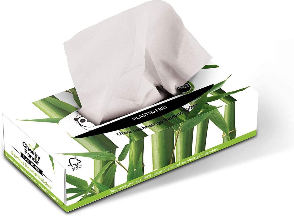 Goedkoopste Bamboe Tissues Box 100 gemaakt van bamboe - The Cheeky panda - 2-Pack - 80 vellen per pack