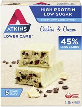 Atkins Advantage Cookies & Cream - Maaltijdreep - 5 x 30 gram - Voordeelverpakking