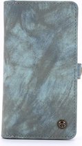 Caseme - iPhone 12 mini Hoesje - Uitneembare Portemonnee Vintage Blauw