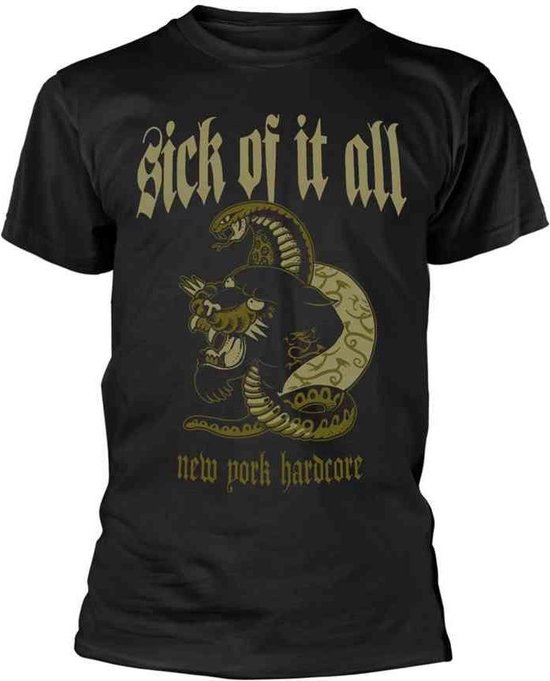 Sick Of It All Heren Tshirt -S- Panther Zwart