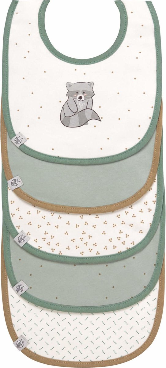 Goedkoopste Lässig slabbetje 5 stuks About Friends Racoon 3 tot 18 maanden