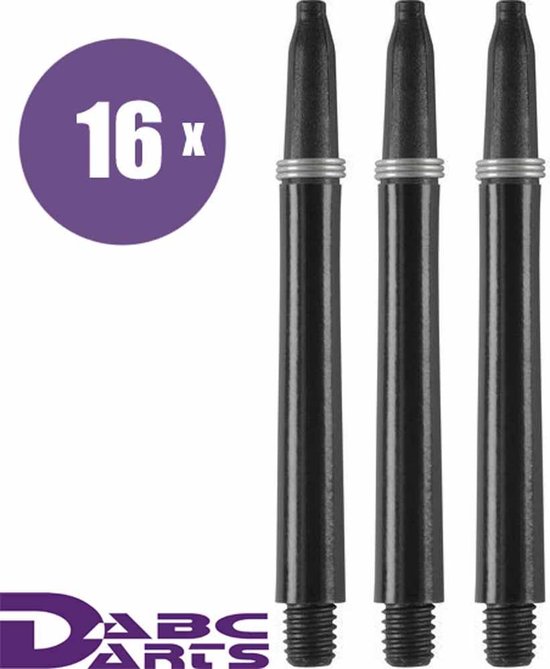 ABC Darts - Dart Shafts - Zwart - medium - 16 sets van ABC Darts — afbeelding 4