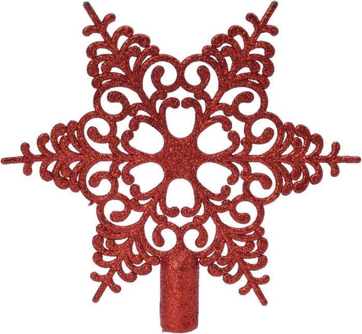 Kerstboom Piek | Ster | 21 cm | Zilver | Glitter