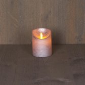 2x Zilveren LED kaarsen / stompkaarsen 10 cm - Luxe kaarsen op batterijen met bewegende vlam