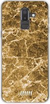 Samsung Galaxy J8 (2018) Hoesje Transparant TPU Case - Gold Marble #ffffff
