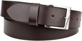 Ven Tomy Leren Riem - Heren / Dames - 4 cm Breed - Echt Leer Bruin - Totale Lengte Riem 135 cm - Riemmaat 120 cm