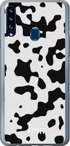 Samsung Galaxy A20s Hoesje Transparant TPU Case - Dalmation Print #ffffff