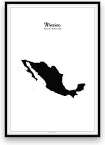 Mexico landposter - Zwart-wit