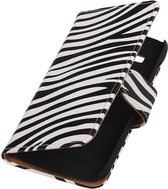 Wicked Narwal | Zebra bookstyle / book case/ wallet case Hoes voor Huawei Huawei Ascend Y540 Wit