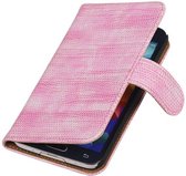 Wicked Narwal | Lizard bookstyle / book case/ wallet case Hoes voor Samsung Galaxy S5 G900F Roze