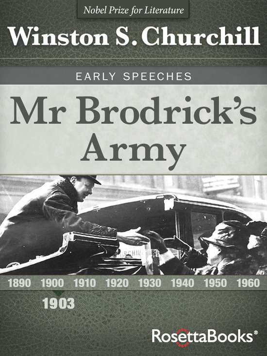 Winston S. Churchill Early Speeches - Mr Brodrick's Army - cover