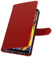 Wicked Narwal | Premium bookstyle / book case/ wallet case voor Samsung Samsung Galaxy Note 9 Rood
