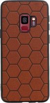 Wicked Narwal | Hexagon Hard Case voor Samsung Samsung Galaxy S9 Bruin