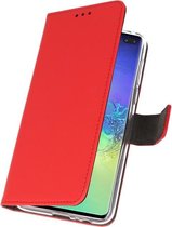 Wicked Narwal | Wallet Cases Hoesje voor Samsung Samsung Galaxy S10 Plus Rood