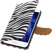 Wicked Narwal | Zebra bookstyle / book case/ wallet case Hoes voor Huawei Honor 6 A Wit