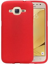 Wicked Narwal | Sand Look TPU Hoesje voor Samsung Galaxy J2 2016 J210F Rood