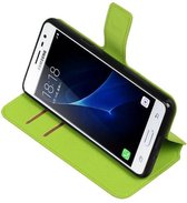 Wicked Narwal | Cross Pattern TPU bookstyle / book case/ wallet case voor Samsung Galaxy J3 Pro Groen