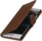 Wicked Narwal | Bark bookstyle / book case/ wallet case voor Huawei P9 Plus Bruin
