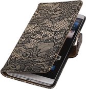 Wicked Narwal | Lace bookstyle / book case/ wallet case Hoes voor Huawei Mate S Zwart