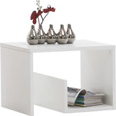 Salontafel - Bijzettafel - 2-in-1 59,1x35,8x37,8 cm wit