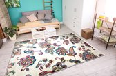 Aledin Carpets Jaffna - Laagpolig - Vloerkleed 160x230 cm - Bloemen - Meerkleurig - Tapijt voor woonkamer - Slaapkamer