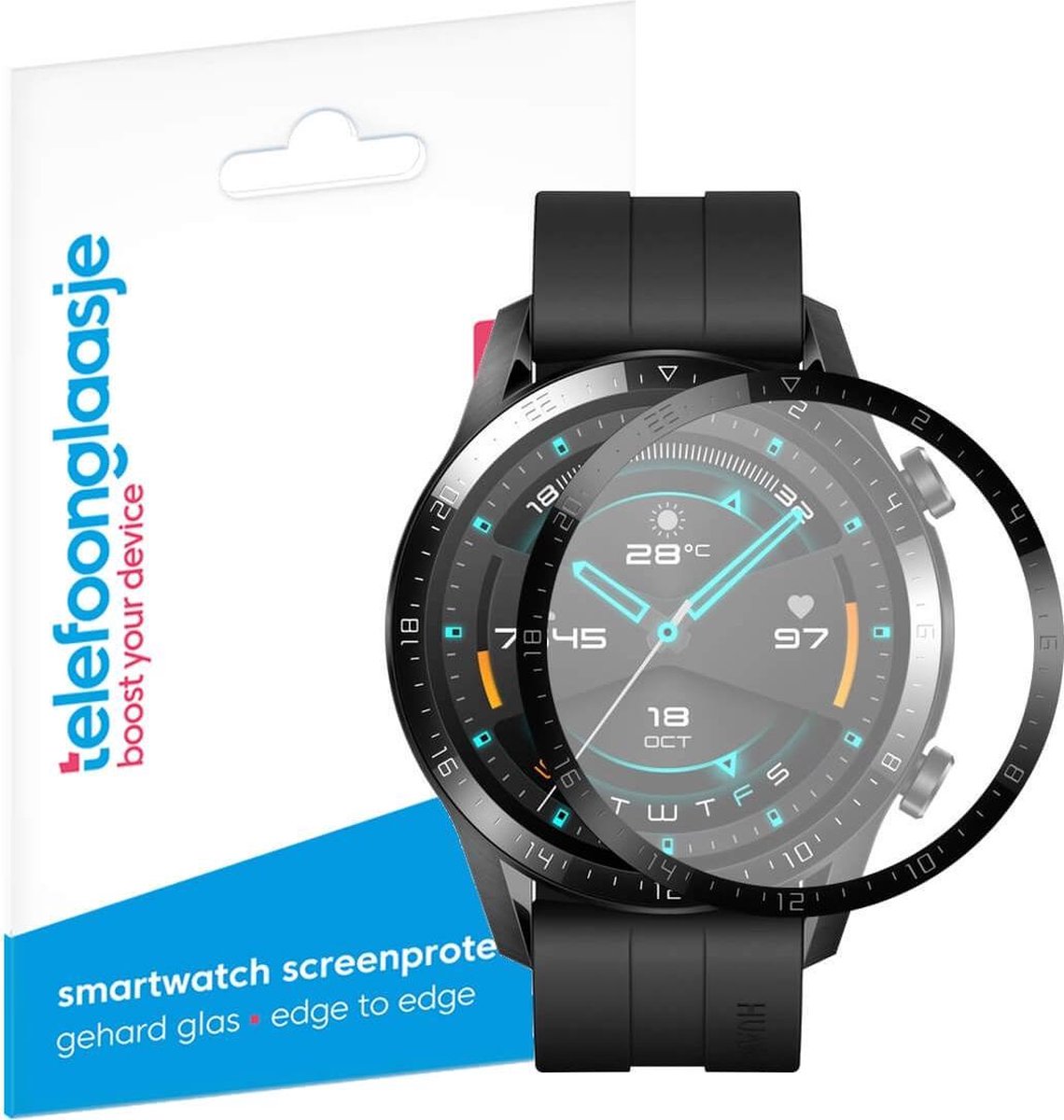 Telefoonglaasje Screenprotectors - Geschikt voor Hauwei Watch GT 2 - PMMA - (Dun/Flexibel) Plexiglas Screenprotector - Geschikt voor Hauwei Watch GT 2 - Beschermglas - Smartwatch - Telefoonglaasje