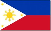 2x stuks vlaggen Filipijnen 90 x 150 cm feestartikelen - Filipijnen landen thema supporter/fan decoratie artikelen