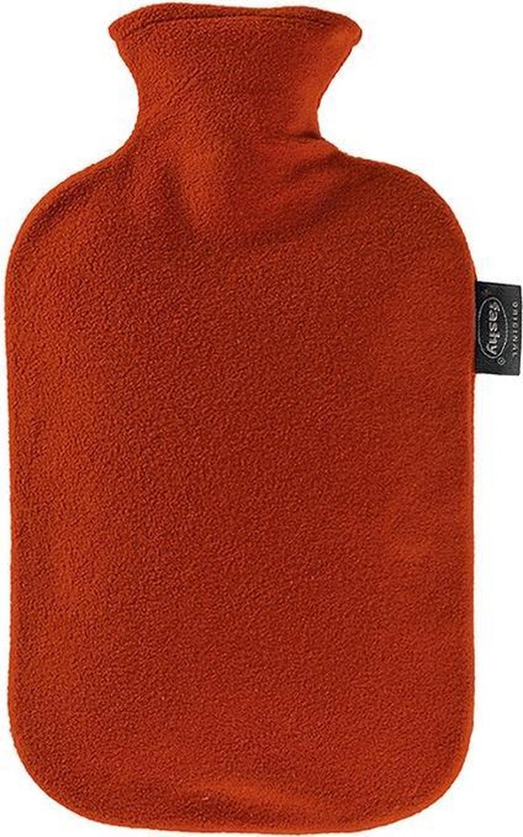 Goedkoopste Kruik met fleece hoes rood 2 liter - warmwaterkruik