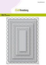 CraftEmotions Big Nesting Die - rechthoeken scalop XL open Card 150x160 2,1x6,7-10,5x15cm