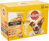 Pedigree Adult Maaltijdzakjes Multipack - Vlees & Gevogelte in Saus - Hondenvoer - 4 x 12 x 100g