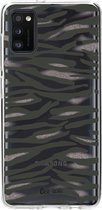 Casetastic Samsung Galaxy A41 (2020) Hoesje - Softcover Hoesje met Design - Zebra Army Print