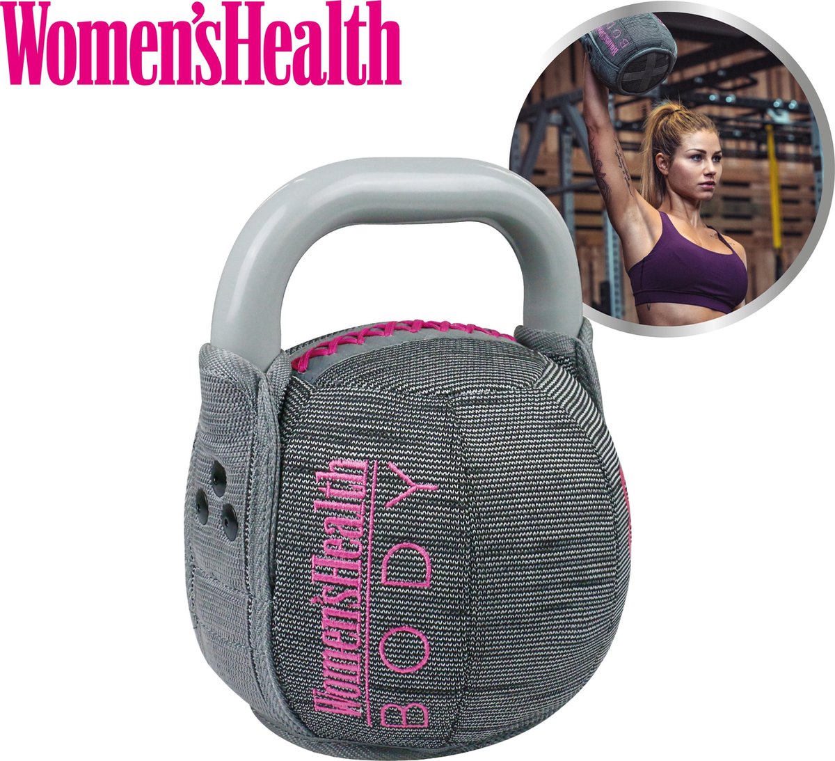 Women's Health Soft Kettlebell 10 kg – zachte kettlebell – fitnessaccessoires - Home Fitness